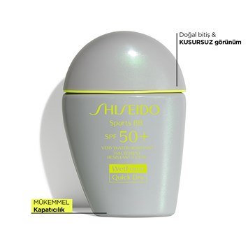 SHISEIDO - SPORTS BB CREAM SPF50+ WETFORCE/QUICK DRY - Suya, Terlemeye Karşı Dayanıklı, Hızlı Kuruyan BB Krem SPF50+